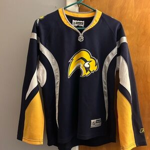 Reebok Buffalo Sabres Navy and Yellow Jersey